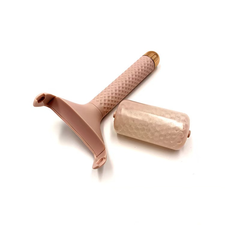 Factory Bulk Stock Portable Silicone Jade Roller Natural Cool Face Body Massage Tool Anti-Aging Facelift Cool Face Body