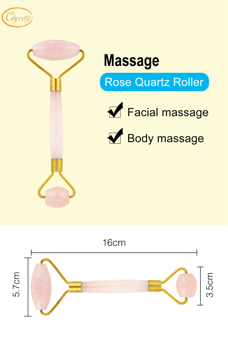Rose Quartz Anti Aging Jade Stone Jade Roller with Box