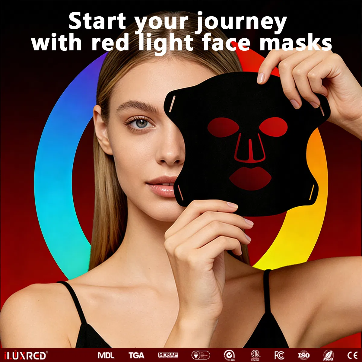 Red Light Therapy Facial Mask LED Light Skin Care Beauty Mask Device for Home Use Portable Infrared Sauna Red Light Therapy Masks