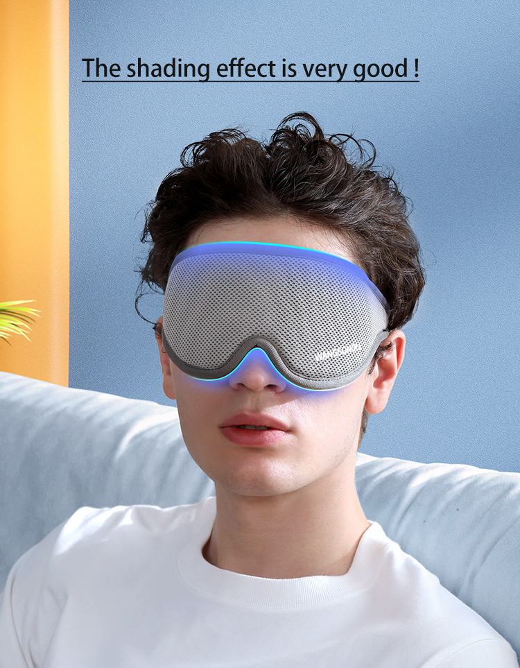 Custom Logo Best Shading Light 3D Memory Foam Sleep Eye Mask Blackout Contoured Memory Foam Adjustable C Cup Sleep Eye Mask