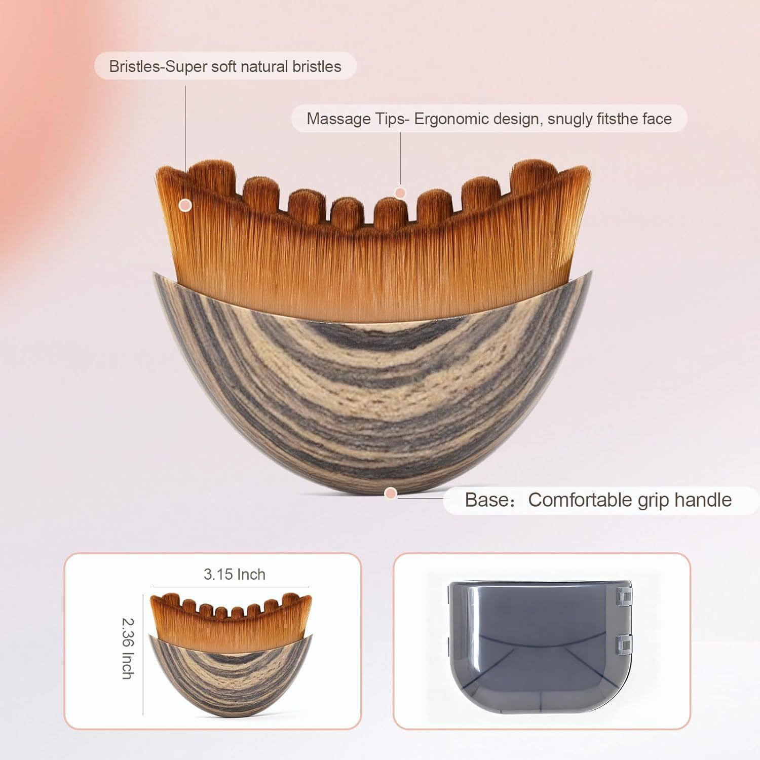 Hand Held Lymphatic Contour &amp; Drainage Face Brush Pore Cleaner Firming for Face Sculpting Chin Jawline Massage-Waterproof