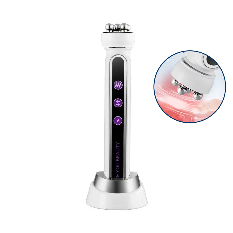 Home Use EMS Facial Roller Massager Electric Face Heating Roller Machine Anti Aging 360 Degree Rotation Rolling Device