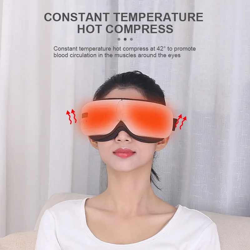 LJ New Arrival Electric Smart Eye Massager Foldable Instrument with Heat Compression Hot Trending Eye Care Product