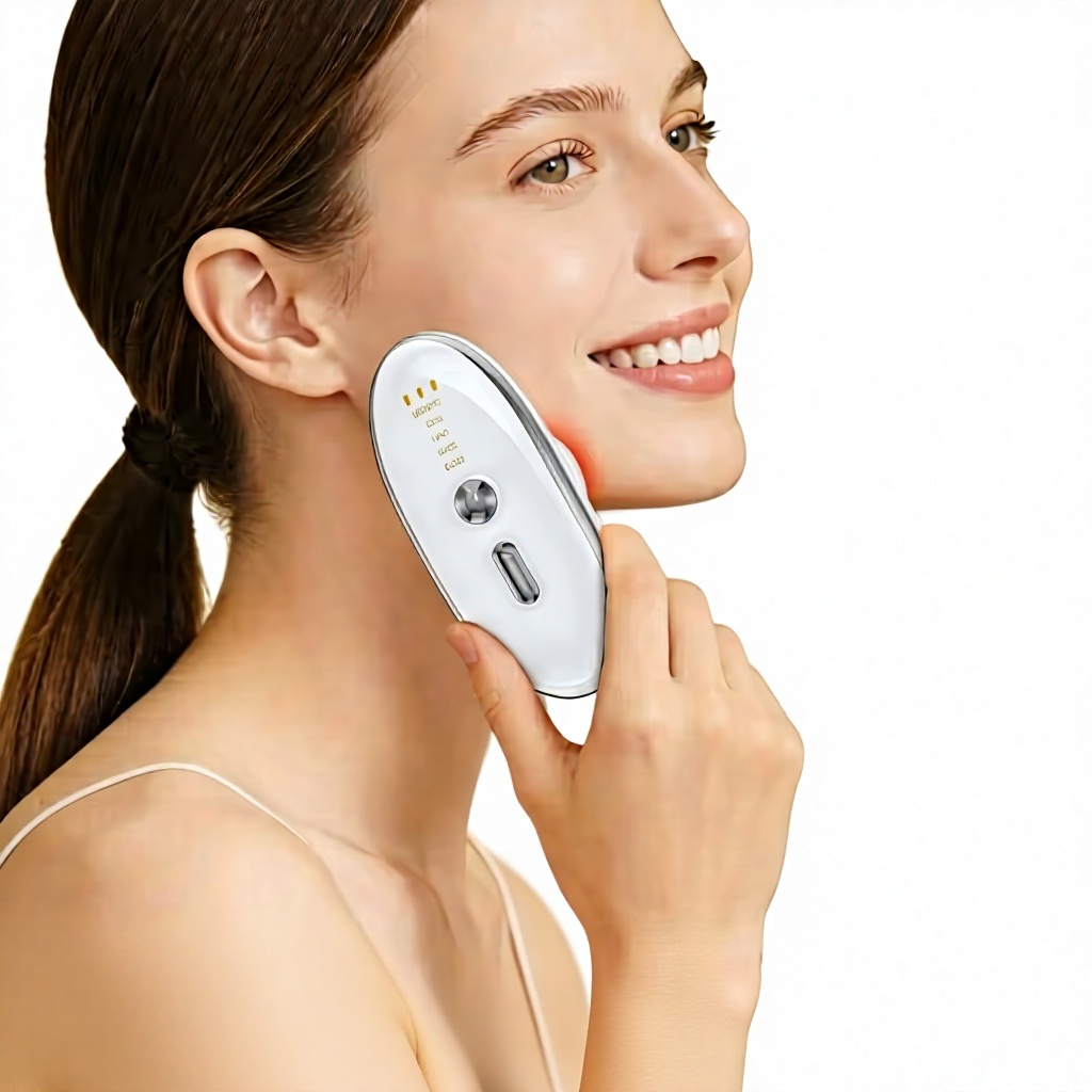 Portable 4-in-1 Microcurrent Facial Massager, Body Care Device for V-Line Contouring, Skin Elasticity &amp; Youthful Radiance