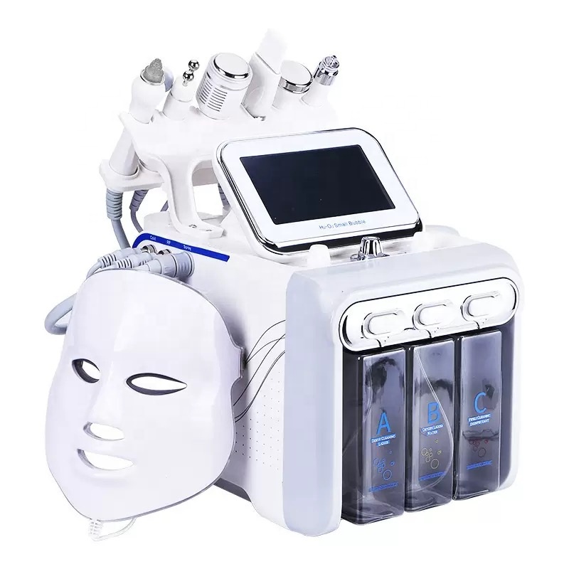2026 Hot 6 in 1 /7 in 1 Hydrogen Oxygen Small Bubble Facial Beauty Machine Facial Cleansing Device Price