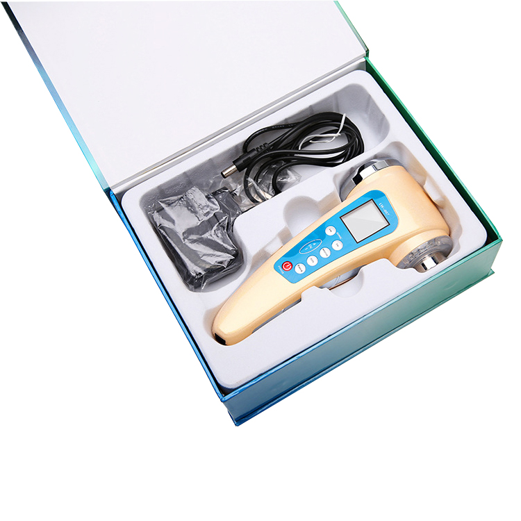 Portable Photon LED Light Therapy 1MHz 3 MHz Ultrasonic Facial Massager for Wrinkle Removal