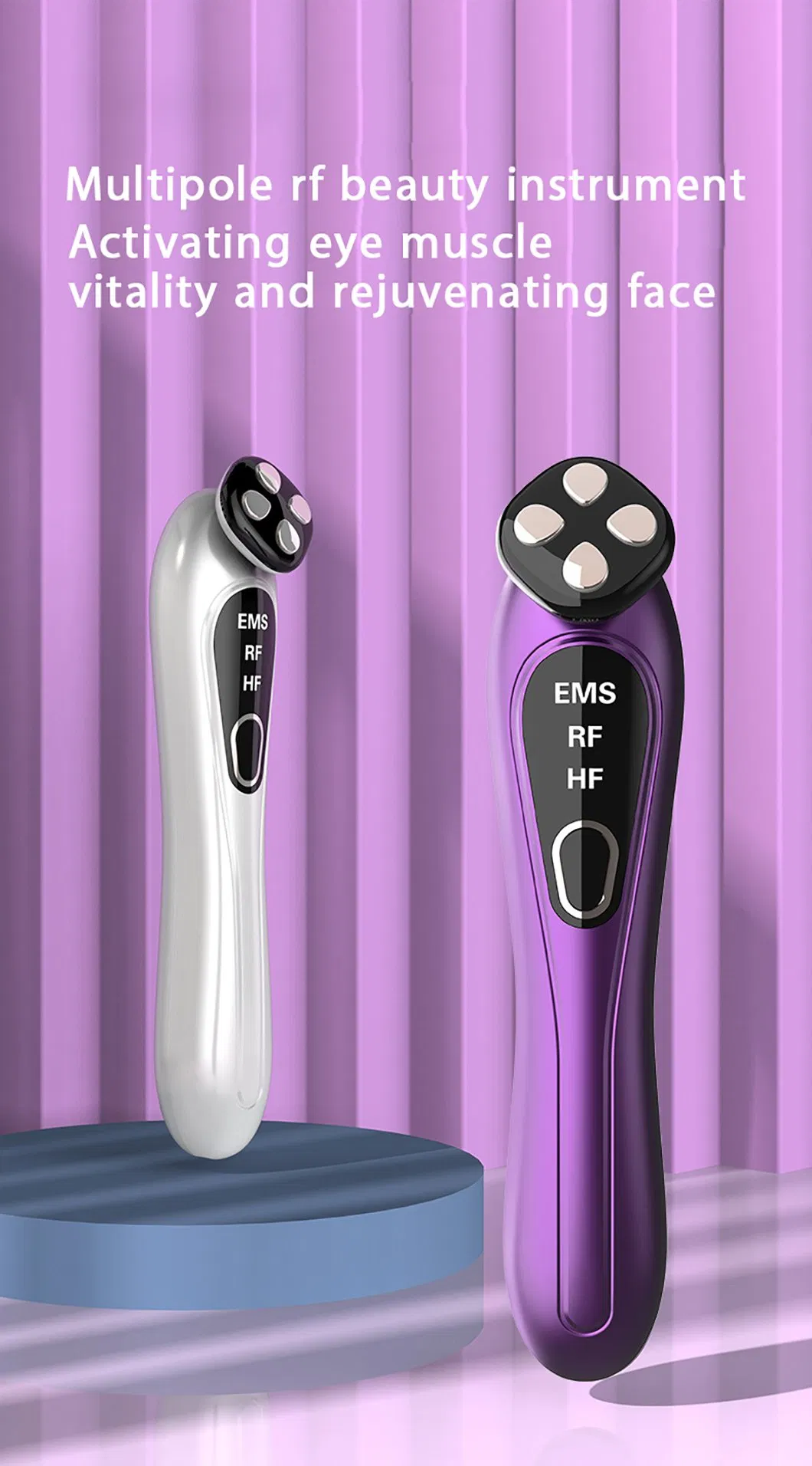 Facial High Frequency Vibration Dark Circle Remove Device Heating Compress Eye Massager