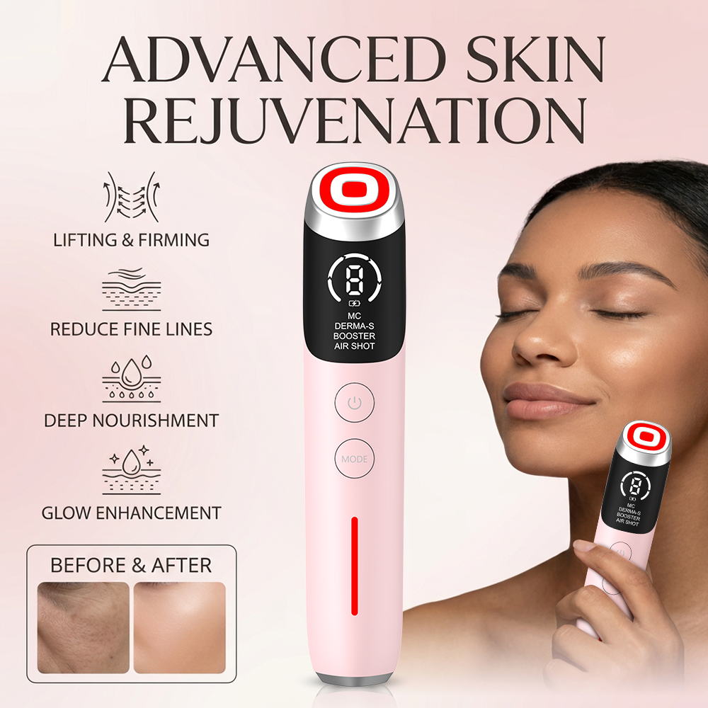6-in-1 Skin Care Device Facial Roller Vibration Face Neck Lifting Wireless Microcurrent Face Beauty Massager Tool for Puffiness
