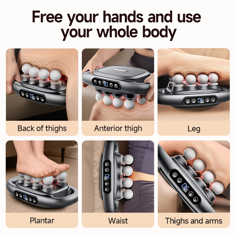 VTT Wholesale Portable Electric 8-Head Massage Gun Rechargeable Facial Massager for after Fatigue Massage Great Value
