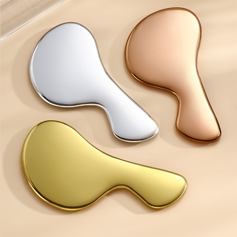 Free Private Label Body Guasha Massage Tool Facial Spatula 304 Stainless Steel Customized Gua Sha Face Massager Tool