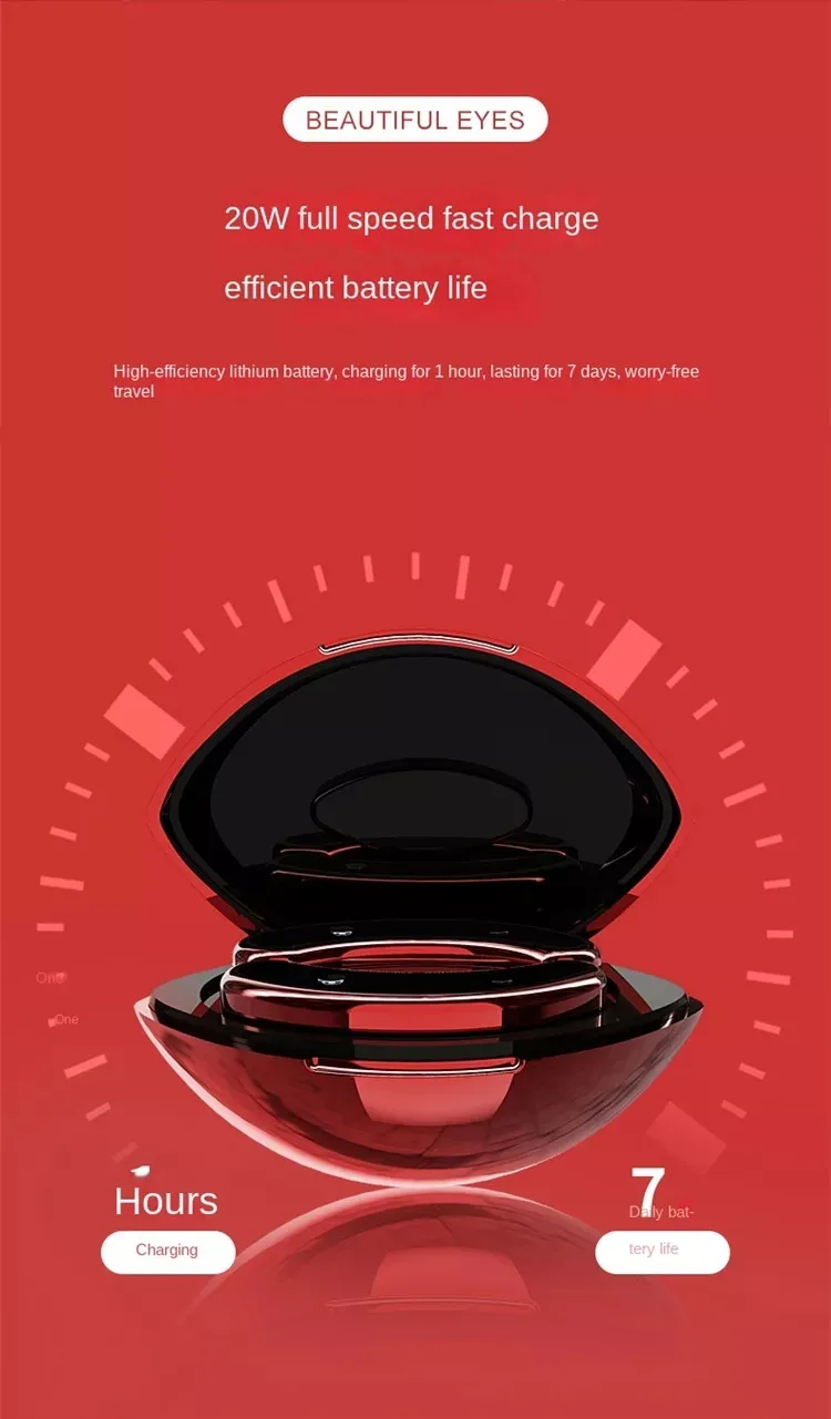Home Use EMS Red Light Micro Current Eye Vibration Massager Beauty Device