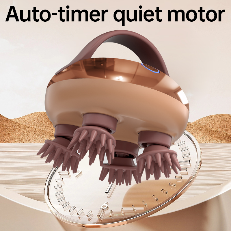 Beautlohas LMZ370 Portable Lightweight Battery Operated Electric Scalp Massager High Frequency Technology 4 Kneading Massage