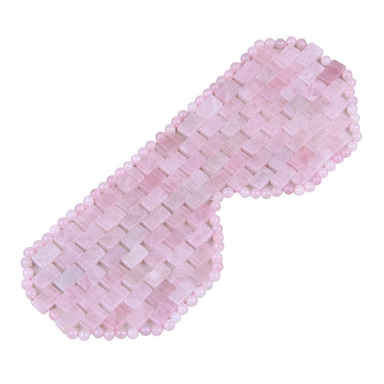 Rose Quartz Eye Mask Skincare Massager Wholesale Natural Stone Crystal Facial Sleeping Anti Aging Jade Eye Mask Jade Face Mask