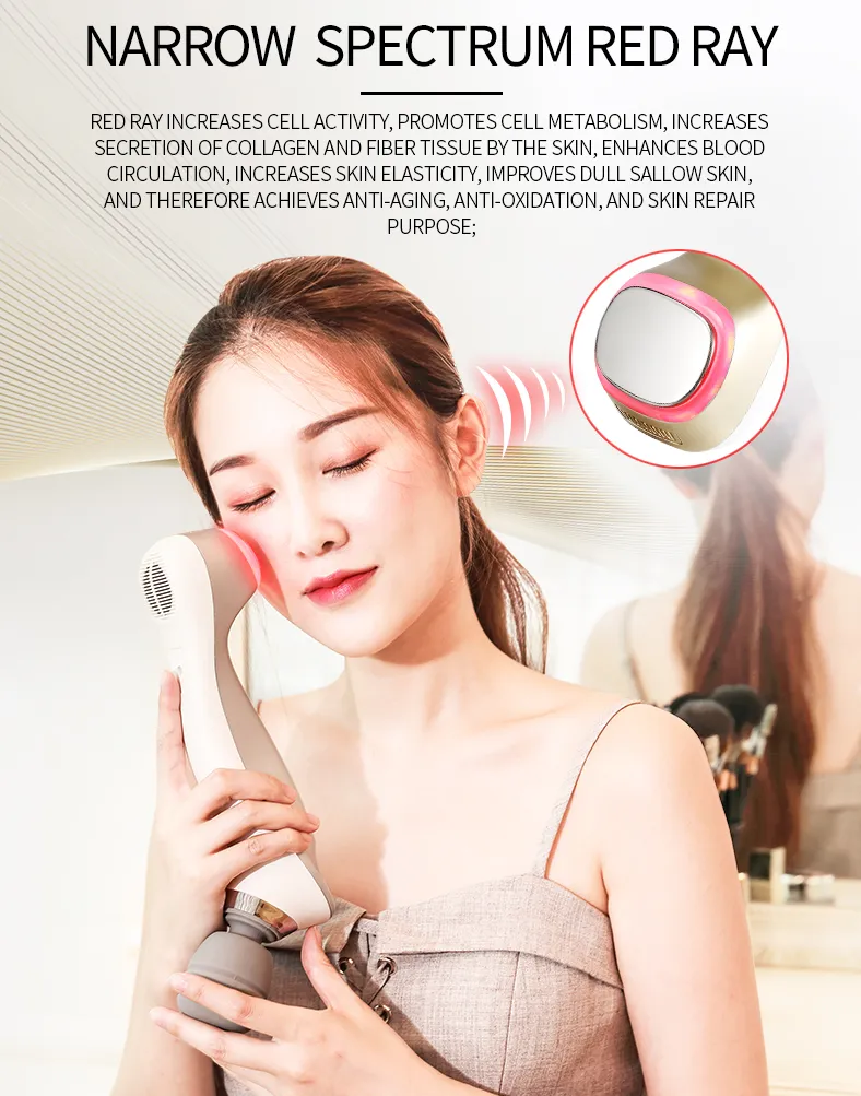 Galvanic Facial Cooling and Heating Vibration Beauty Massager