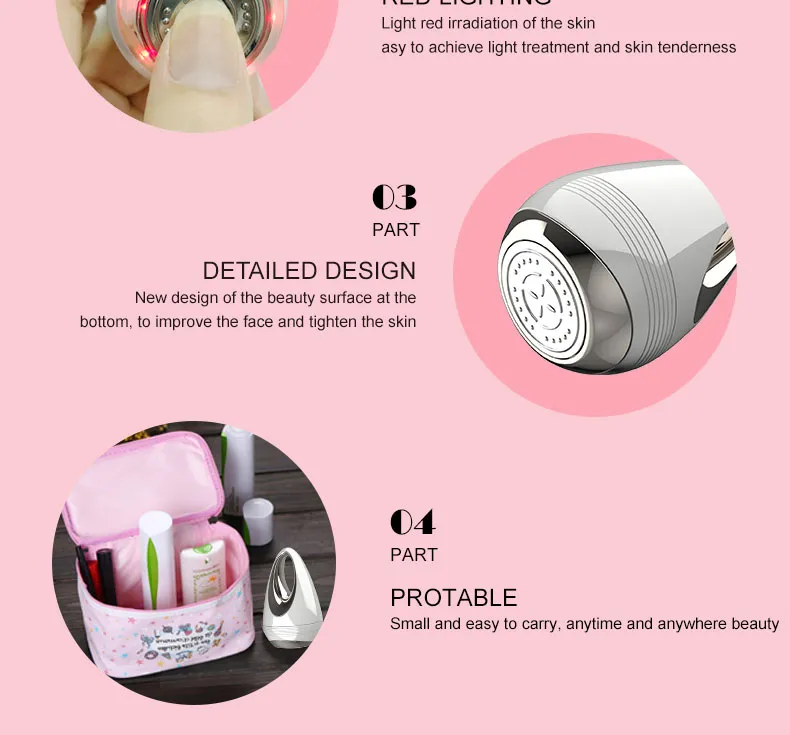 Multifunctional Beauty Equipment Anti Wrinkles Facial Lifting Microcurrent Magnetic Introducer High Frequency Vibration Electric Face Massager