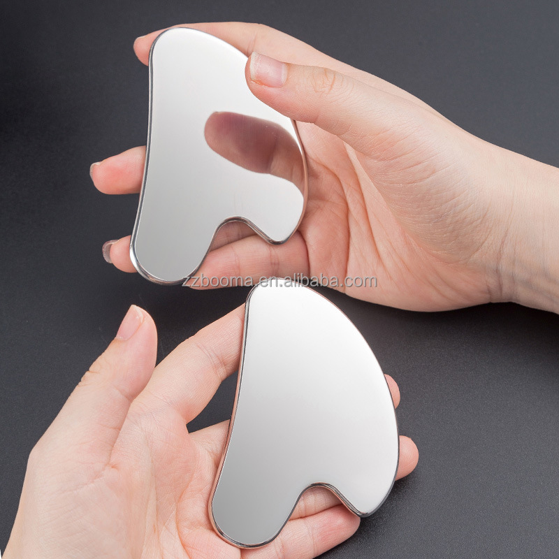 Gua Sha Facial Tools 304 Stainless Steel Guasha Board for Acupuncture Manual Massage Sticks for Jawline Sculpting