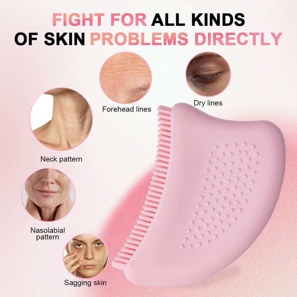 Silicone Meridian Face Brush For Facial Contouring &amp; Lymphatic Massage