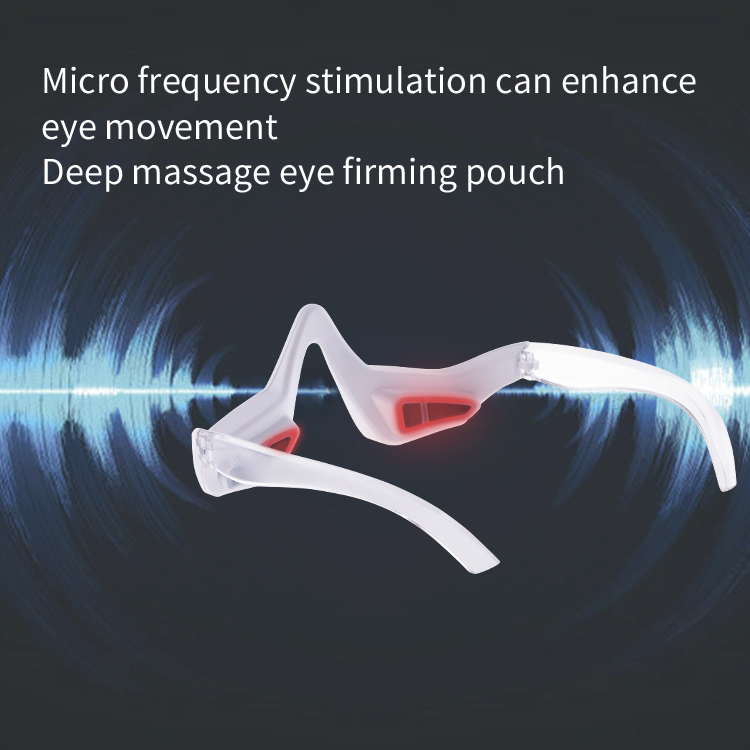 Reducing Dark Circles Eye Pods Massage Red Light Therapy Glasses Under Eye Massager for Puffiness Eye Bags with Microcurrent