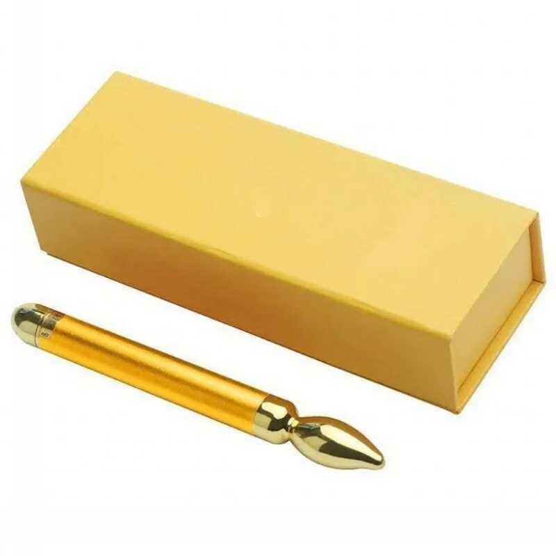 Vibration Golden Beauty Bar Pulse Firming Facial Roller Massager