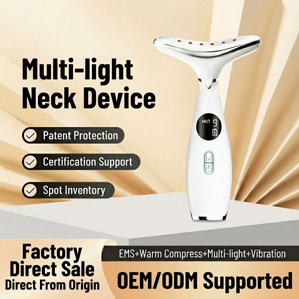 7-in-1 Facial &amp; Neck Massager for Home SPA &amp; Salon Use with Hot/Cold Compress and EMS Technology