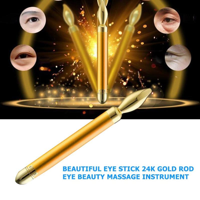Vibration Golden Beauty Bar Pulse Firming Facial Roller Massager