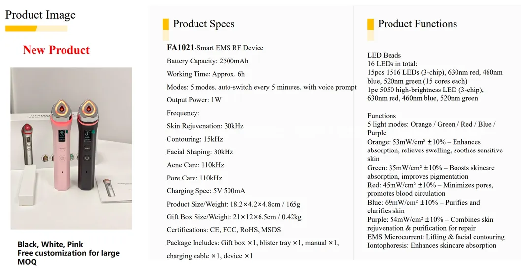 USB Rechargeable Facial Device Beauty Device Detail 5