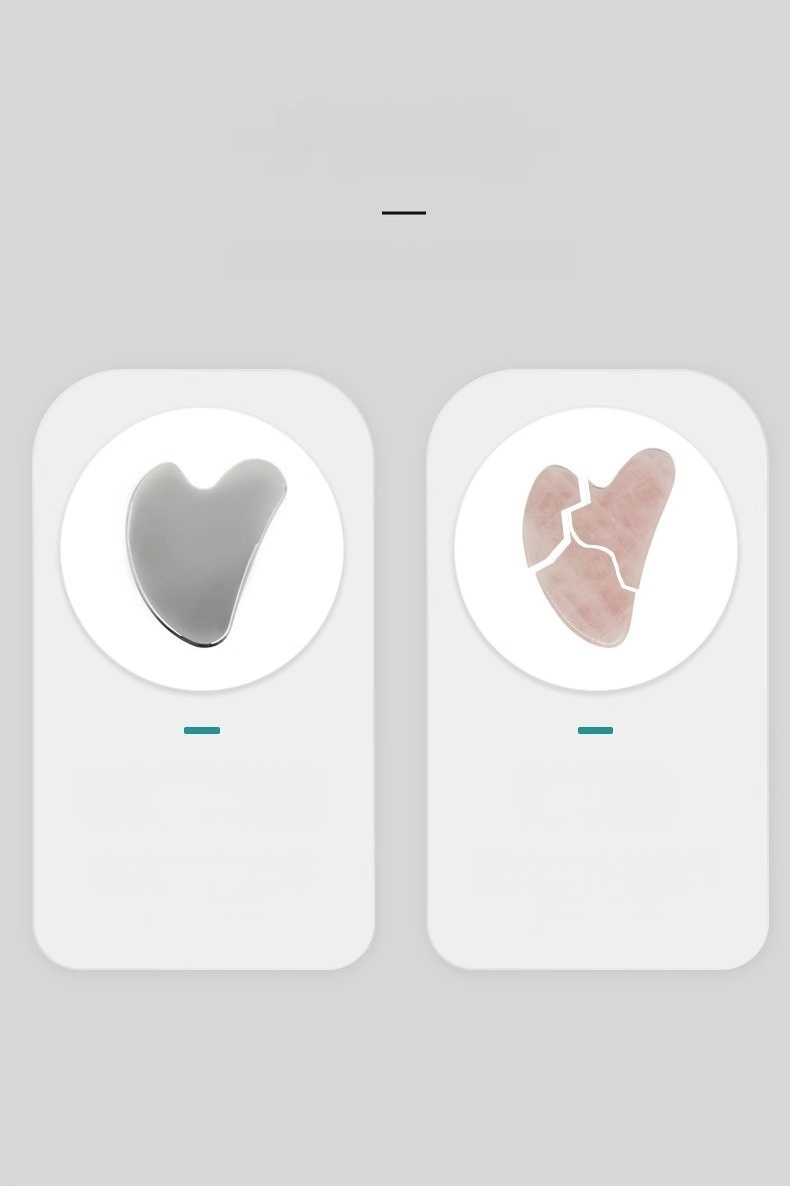 Rose Milare Customized Stainless Steel Heart-Shaped Facial Full Body Shaving Beauty Board Massage Tool for Home Use Model