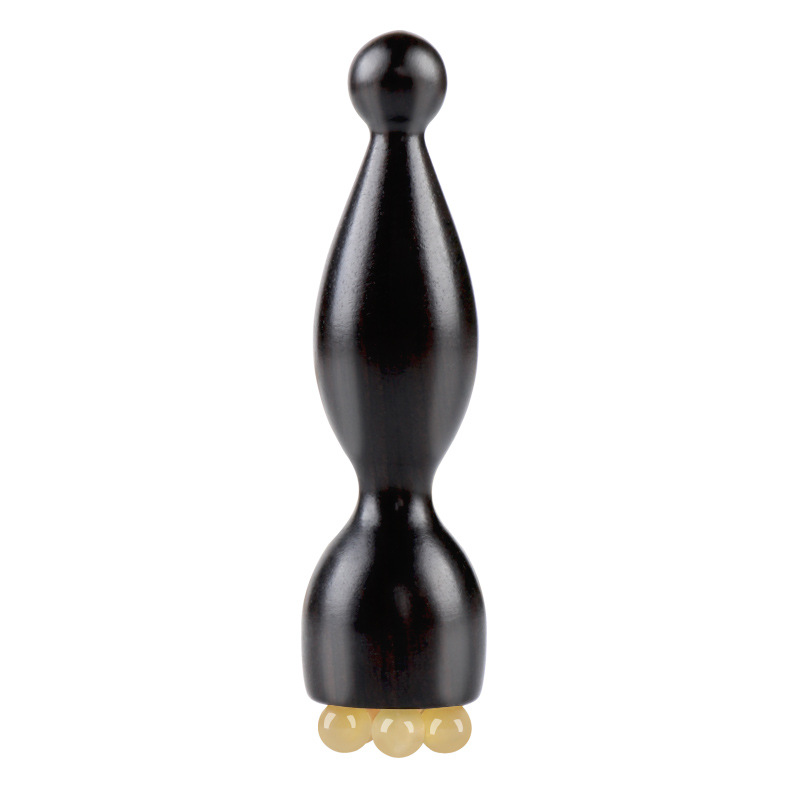 2026 New Blackwood Eye Massage Stick Portable Facial Tool for Eye Bags Dark Circles and Wrinkles Wooden Anti-Aging Beauty Tool