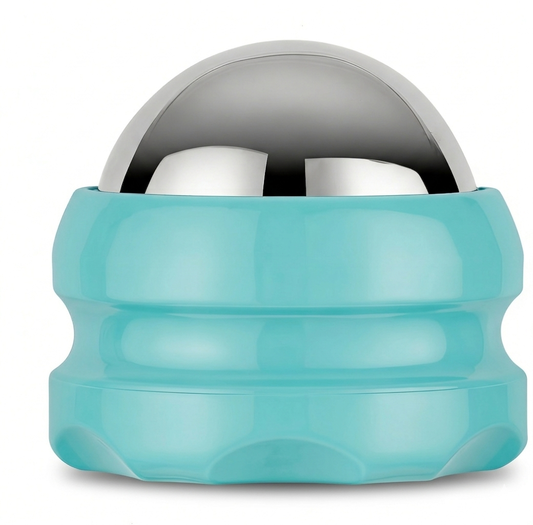 Stainless Steel 2in1 Facial Massage Ball for Face Body &amp; Foot Skin Tightening &amp; Anti-Aging Enhances Serum Absorption