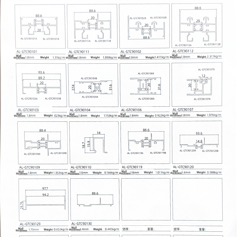 Aluminum Window Frame Specification 2