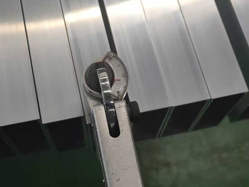 Hardness test for aluminum profile material quality verification