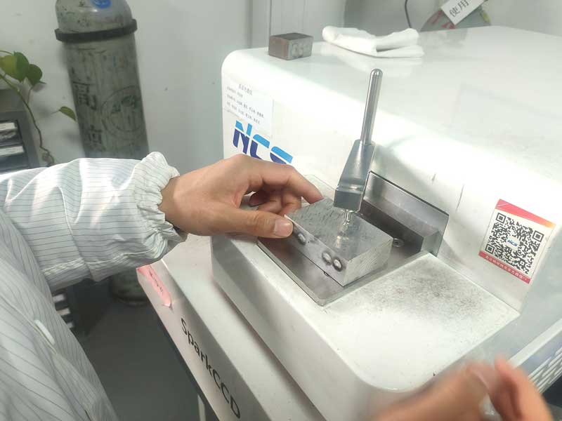 Componential analysis test for aluminum profile alloy composition verification