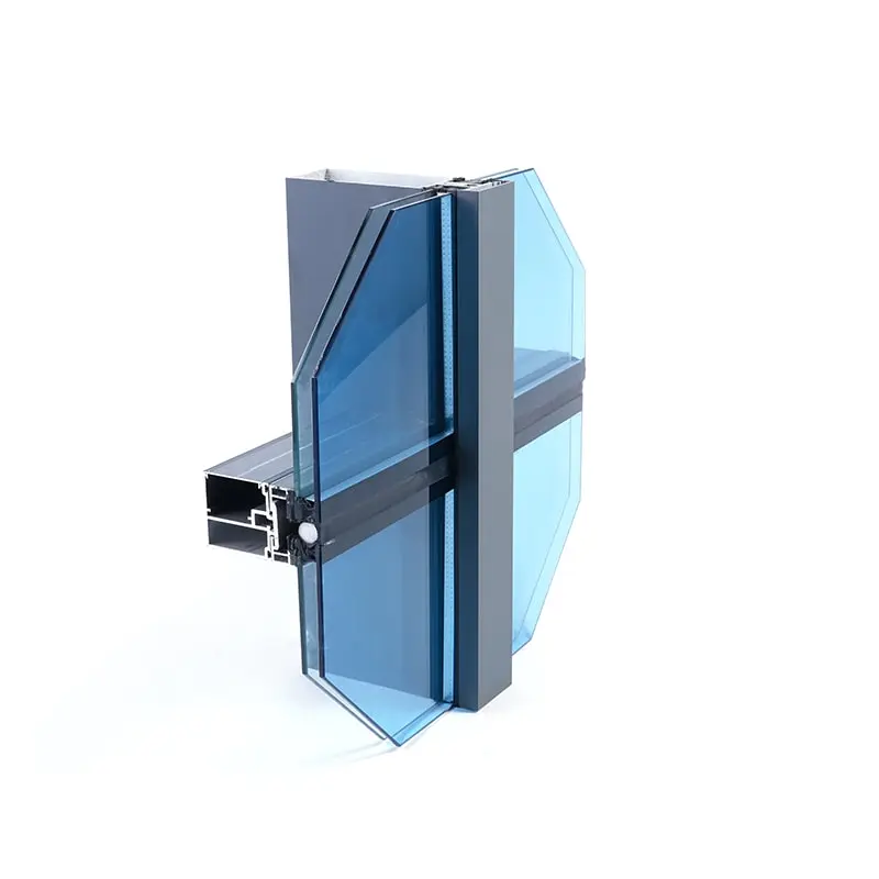 China Suppliers Factory: Aluminum Profile for Curtain Wall with Invisible Horizontal Frame Design