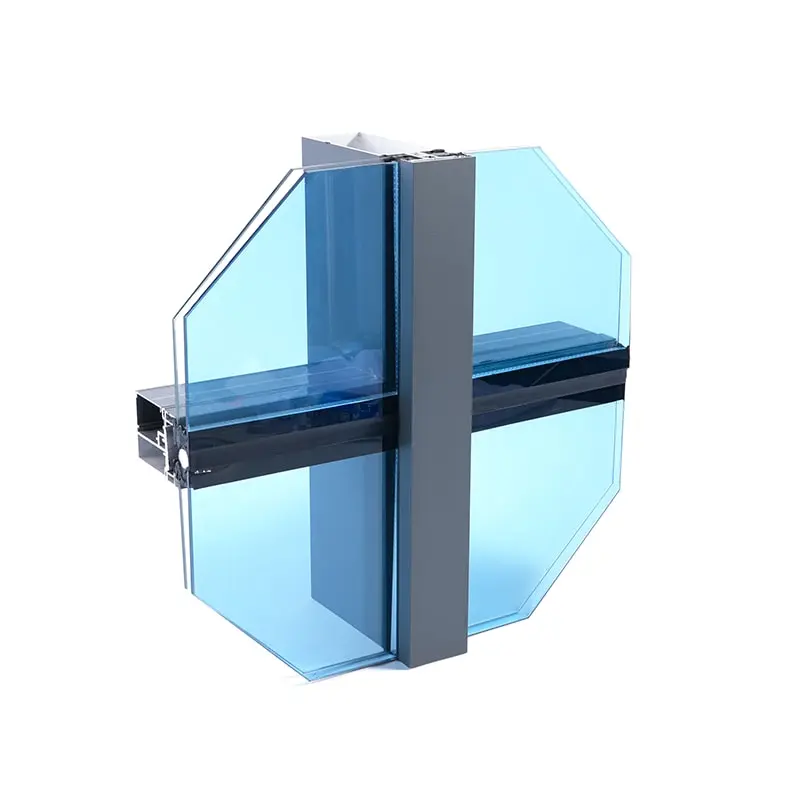 China Suppliers Factory: Aluminum Profile for Curtain Wall with Invisible Horizontal Frame Design