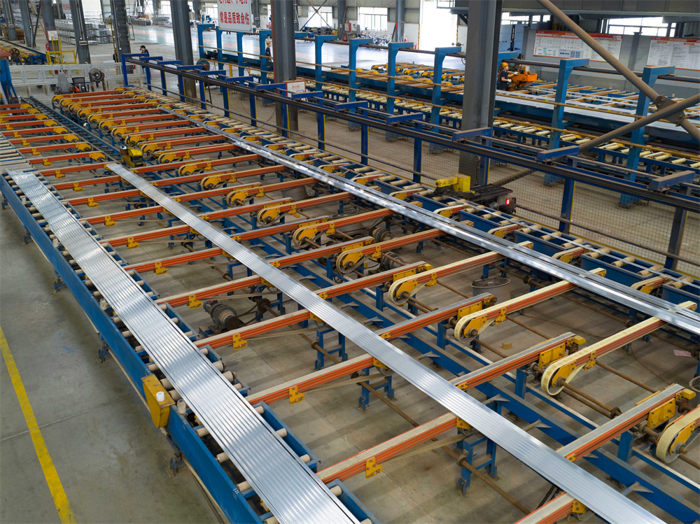 Finished aluminum profiles ready for packaging