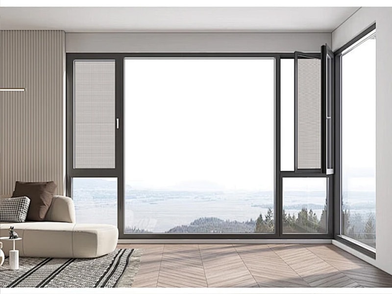 Inward Casement Window Profile Sample Durable Aluminum Alloy 2