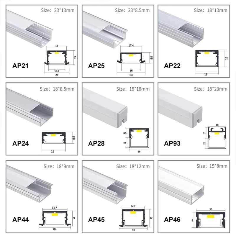 China Suppliers Factory Recessed Wood Panel LED Aluminum Channel for Seamless Linear Lighting Solutions