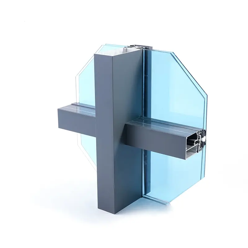 China Suppliers Factory: Aluminum Profile for Curtain Wall with Invisible Horizontal Frame Design
