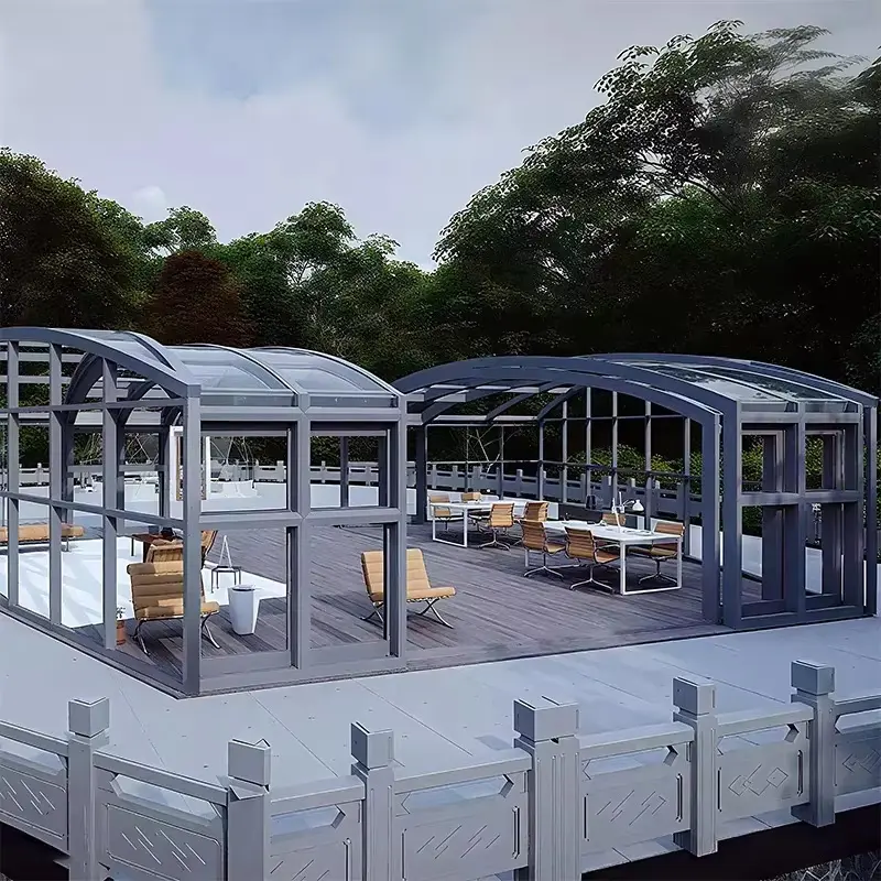 China Retractable Aluminum Glass Sunroom Manufacturers, Factory