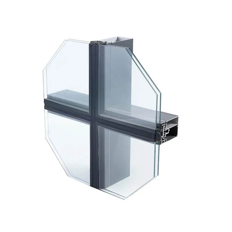 China Suppliers Factory Sleek Durable Aluminum Profile for Invisible Frame Glass Curtain Wall System