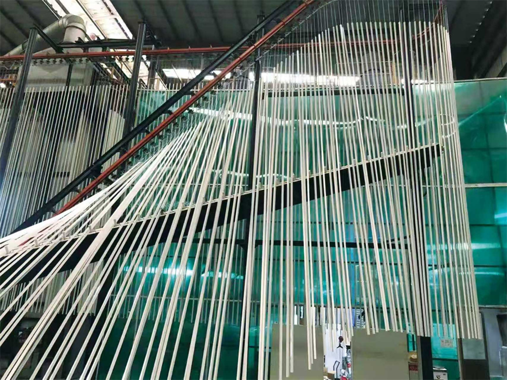 PVDF coating process for aluminum curtain wall profiles