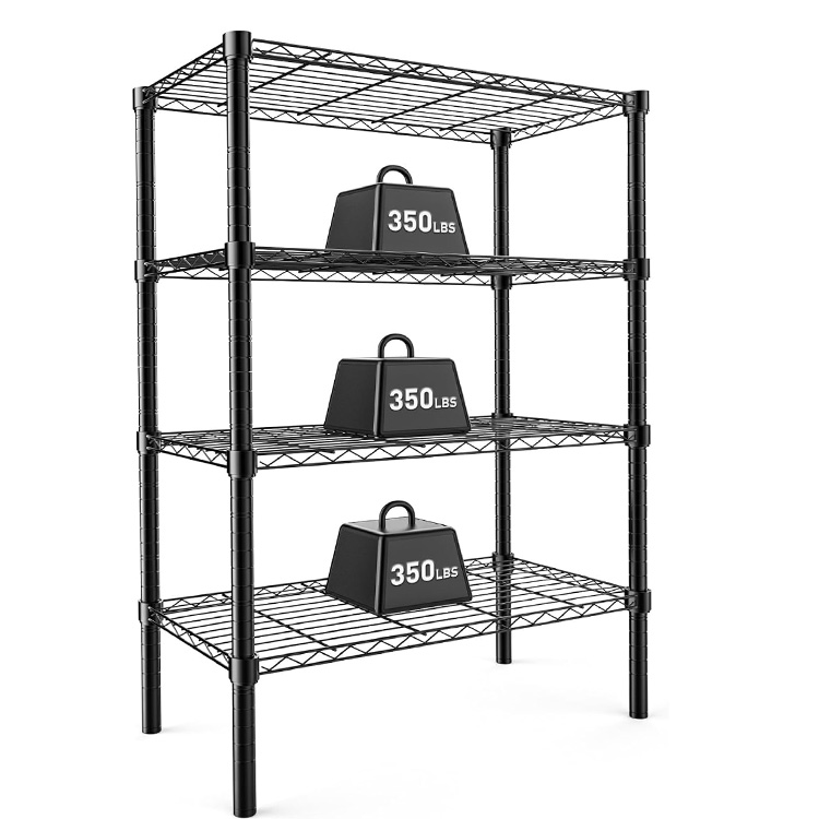 Heavy Duty Standing Shelves 4 Tier Metal Wire Rack Shelf Shelving Unit Organizers
