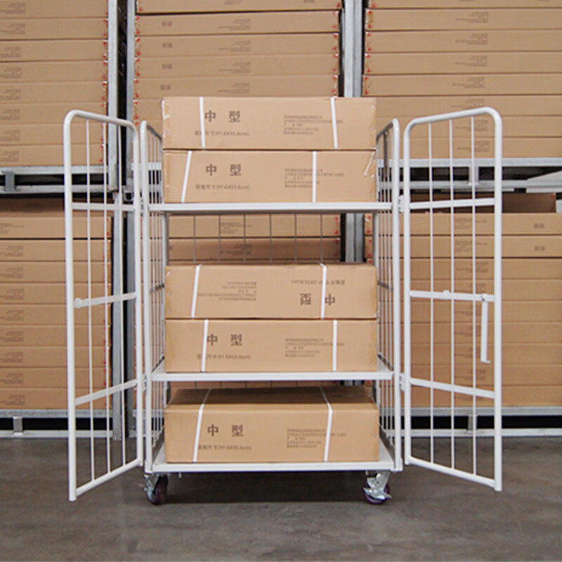 Wholesale Price Laundry Roll Container Cargo Storage Foldable Cage Cart Trolley