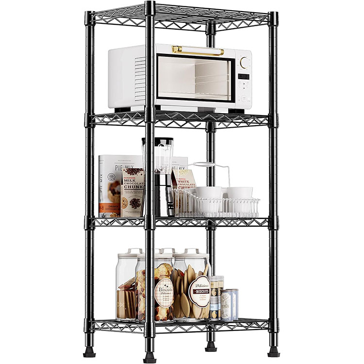 High Quality Adjustable NSF Approval 4 Tier Steel Metal Commercial Wire Shelving