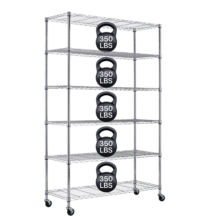 NSF Approval Storage Shelves 5 Tier Metal Shelf Wire Shelving Rack