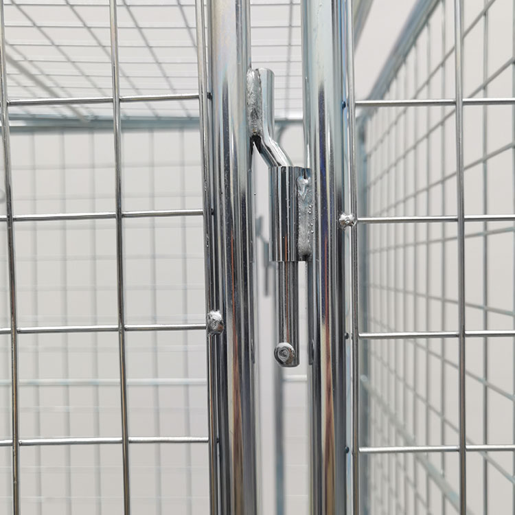 High Quality Steel Galvanization 4 Sides 4 Doors Warehouse Roll Container Cage Trolleys