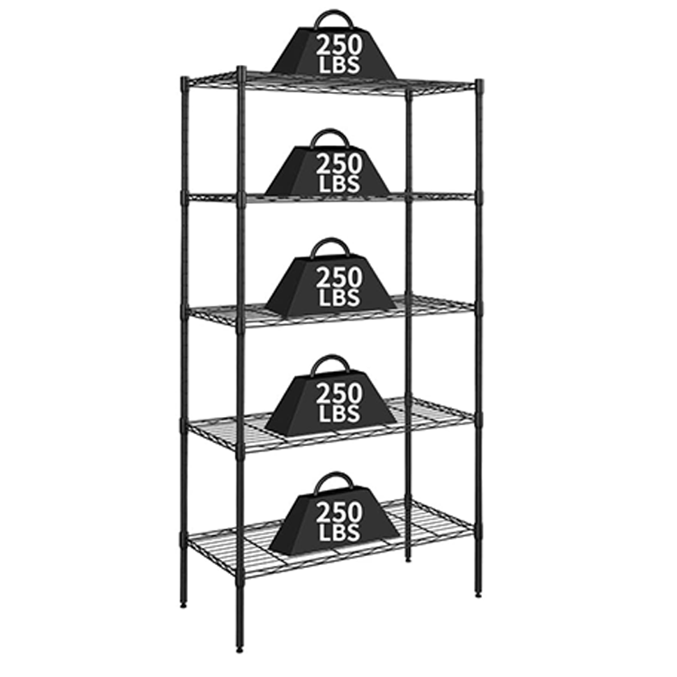 Good Price Wholesale Steel Metal 6 Layers Wire Shelving Units Organizer Wire Rack