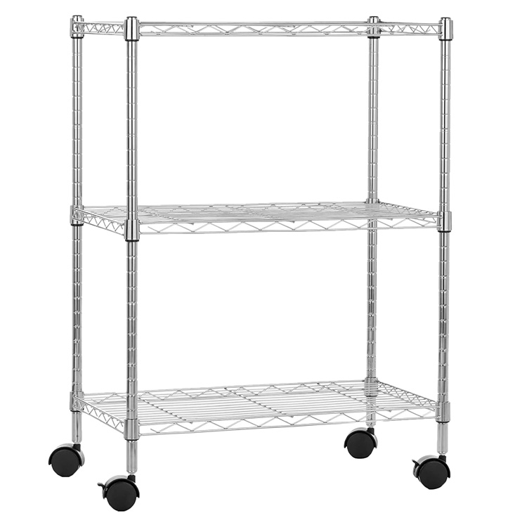 Hot Selling Adjustable Nsf Chrome Wire Display Shelf Steel Wire Shelving Unit Organizers