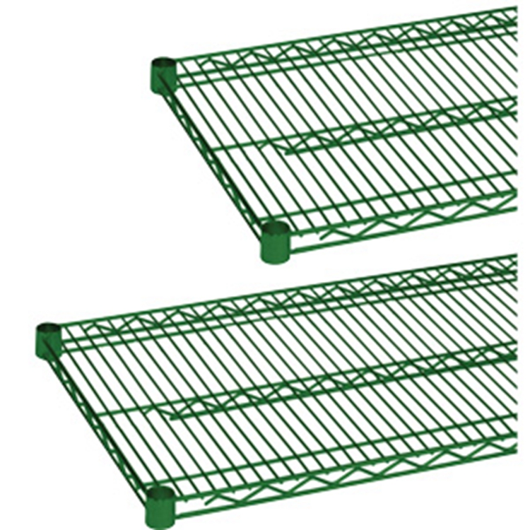 AMJ Factory Directly Metal Green Nsf Approval Epoxy 4 Tier Storage Wire Shelf Shelving