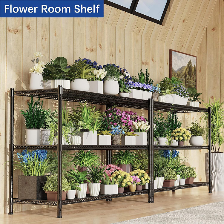 Black 24" Dx59.6 Wx47.6 H 3-Wire Shelf Adjustable Metal Organizer Wire Rack for Laundry Bathroom Kitchen